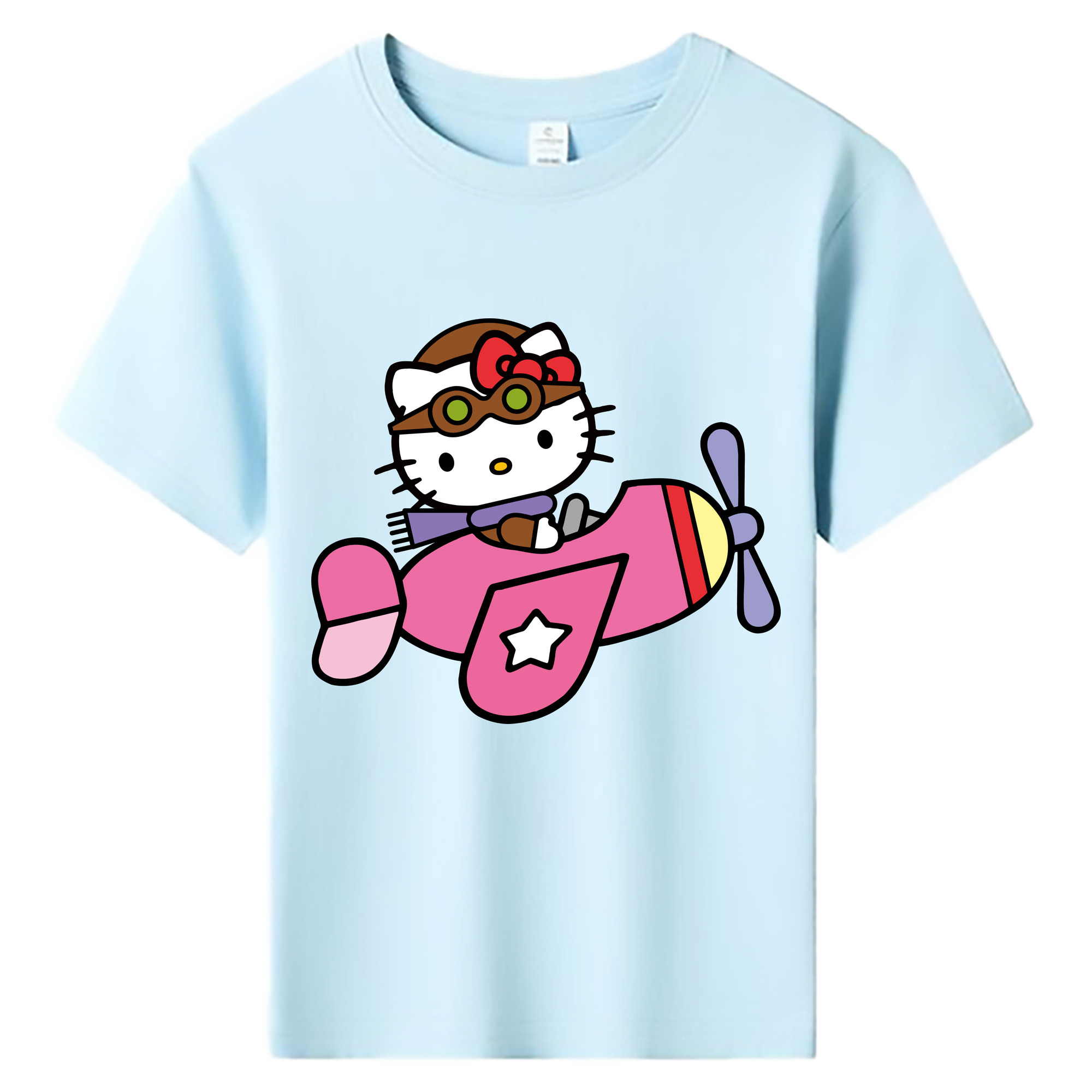 （画像用） Hello Kitty ハローキティ 綿100％キッズTシャツ（フロントプリント）
